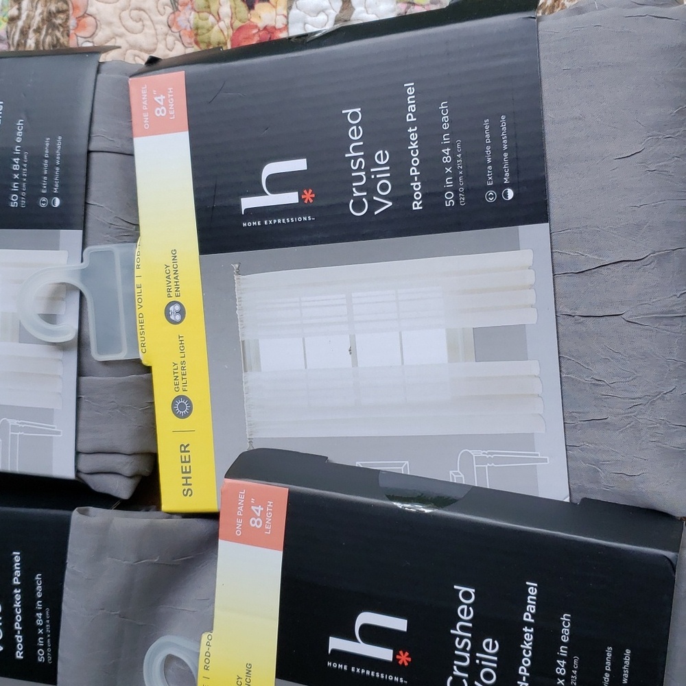 Home Expressions Crushed Voile Rod-Pocket Panel 50x84
